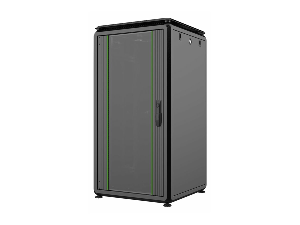 Lanview by Logon Data Line Netzwerkschrank RDL22U66BL 22U 600x600x1164mm Schwarz