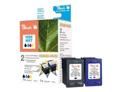 Peach Combi-Pack H56H57 - 2er-Pack - Schwarz Farbe (Cyan Magenta Gelb)