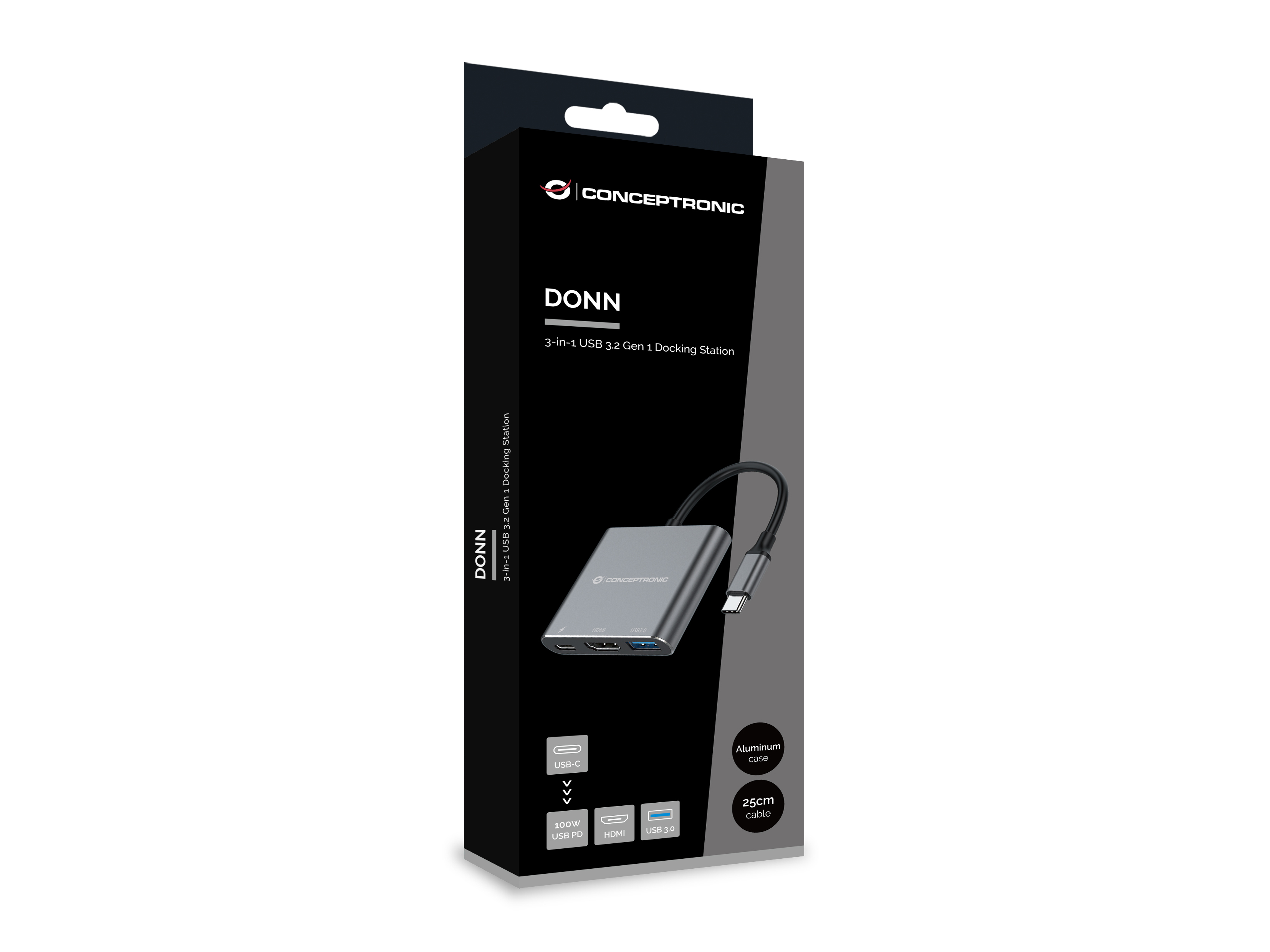Conceptronic DONN18G - Dockingstation - USB-C 3.2 Gen 1, Ansicht 3