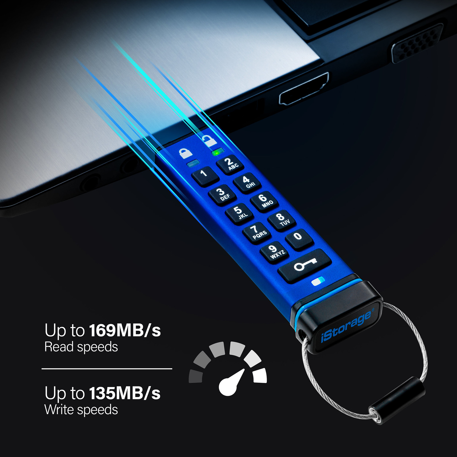 iStorage datAshur Pro USB3 256GB, Ansicht 4