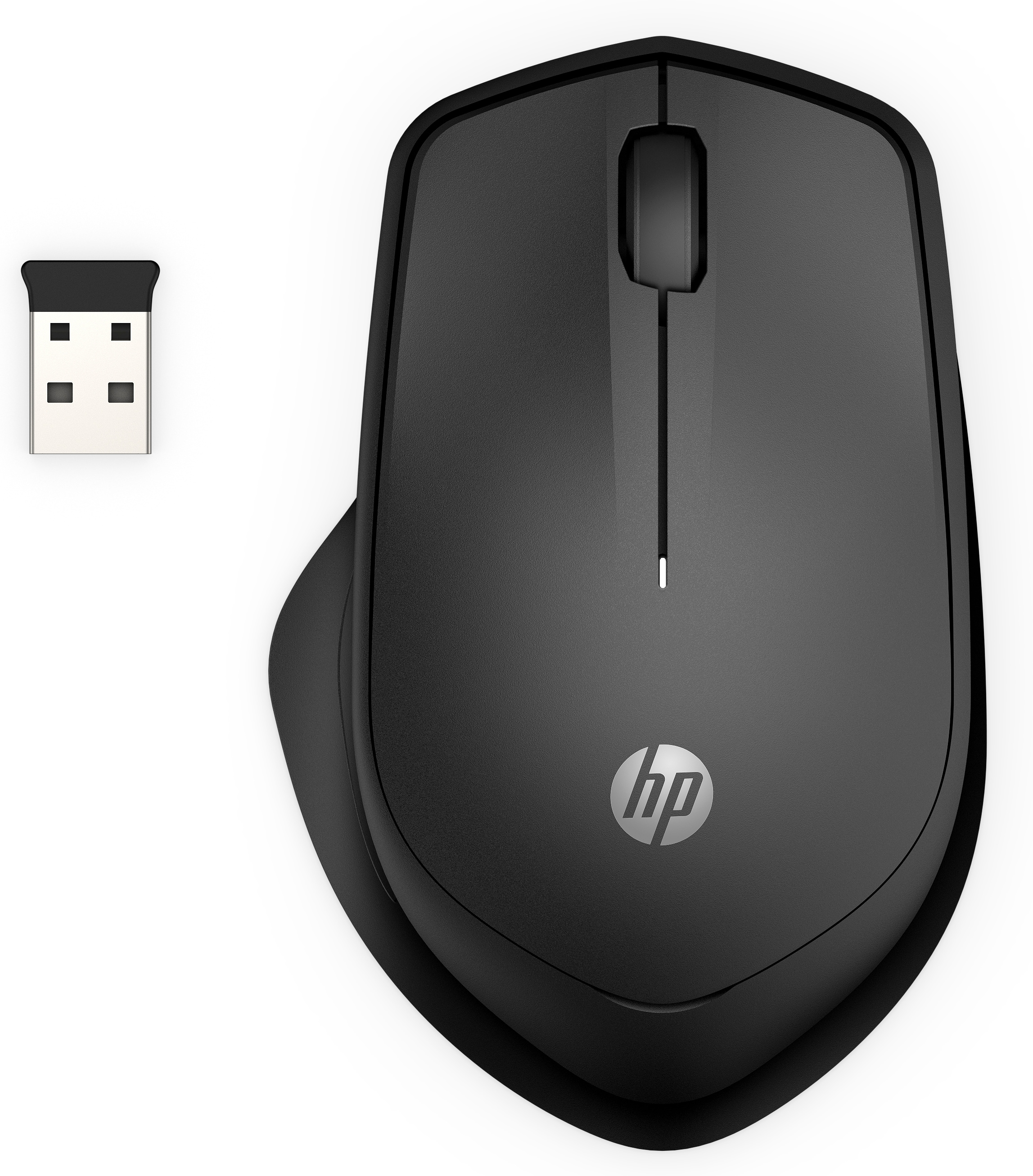 HP 280 Wireless-Maus - leise - rechts - Optisch - RF Wireless - Schwarz