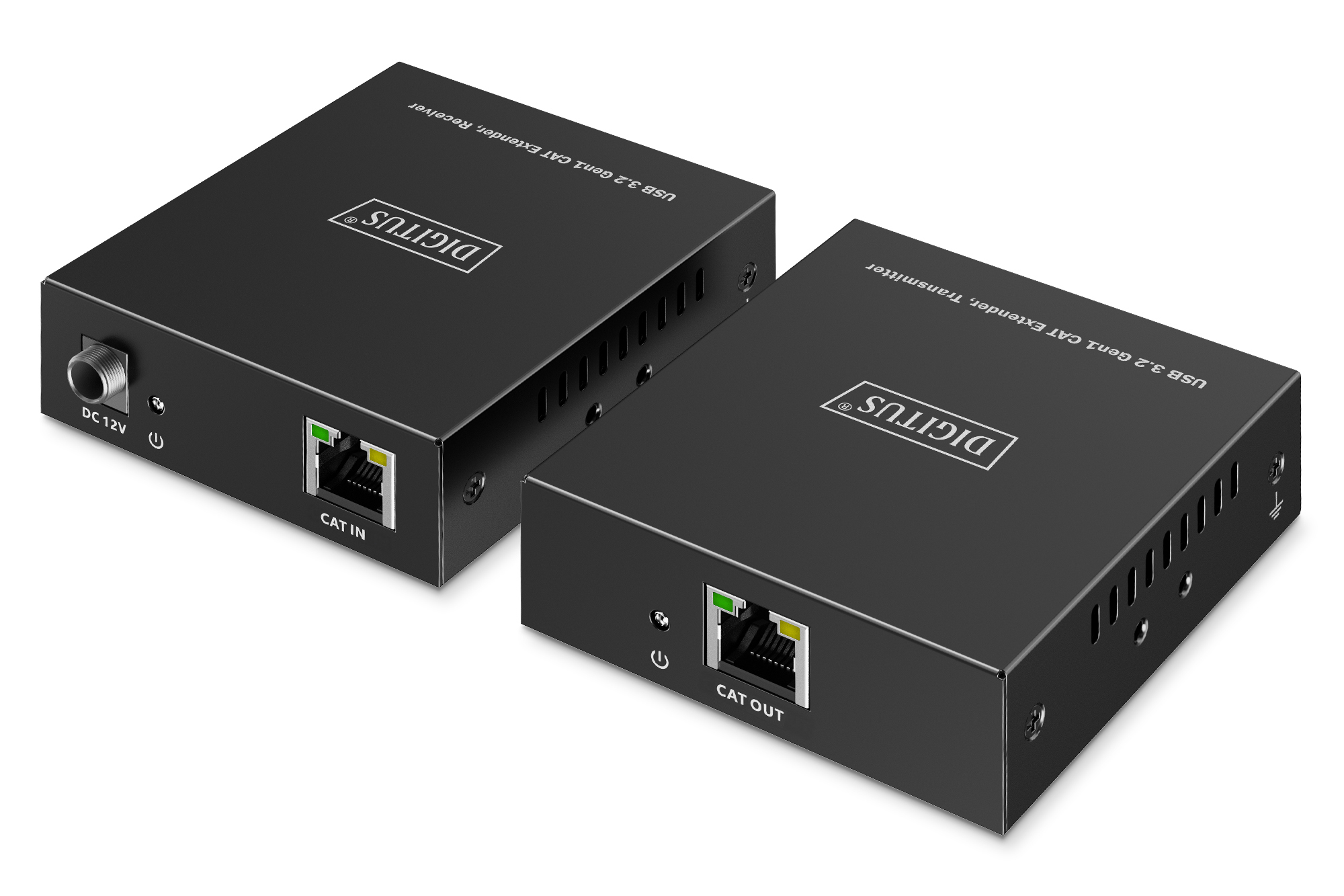 DIGITUS USB 3.2 Gen1 CAT Extender, 5 Gbps, 4 Ports: 3x USB-A / 1x USB-C, 100m, Ansicht 2