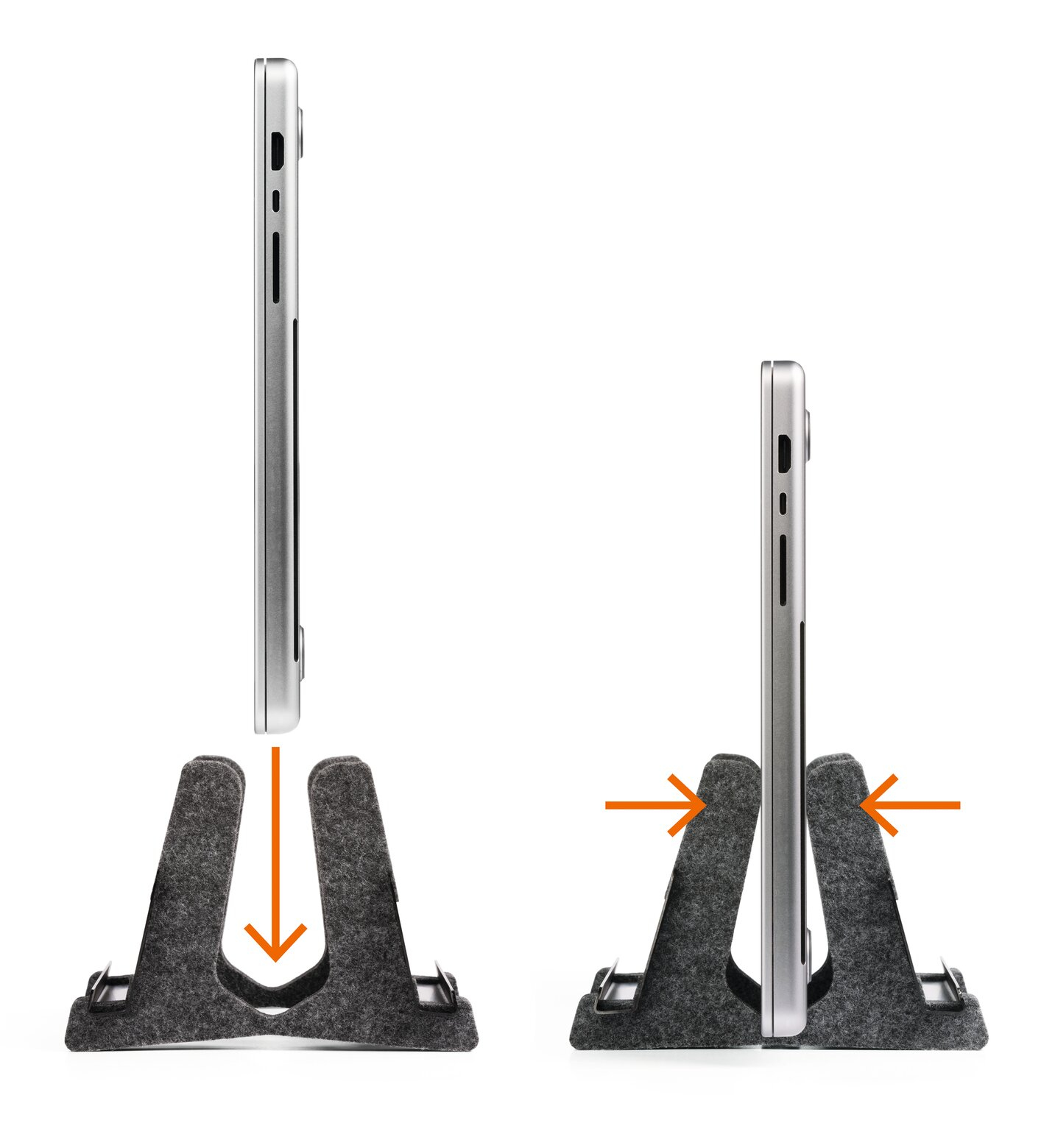 Durable Laptop Ständer Effect -3kg 13-17''/vertikal/PET-Filz/anthrazit, Ansicht 3