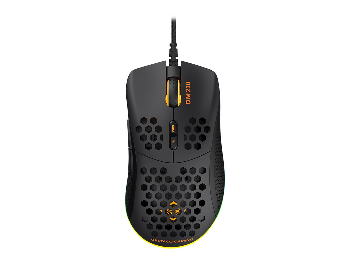 Deltaco DM210 - rechts - USB Typ-A - 6400 DPI - Schwarz, Ansicht 2