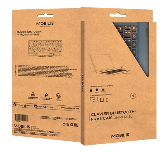 Mobilis Tastatur - kabellos - Bluetooth - TL: Französisch, AZERTY, Ansicht 2