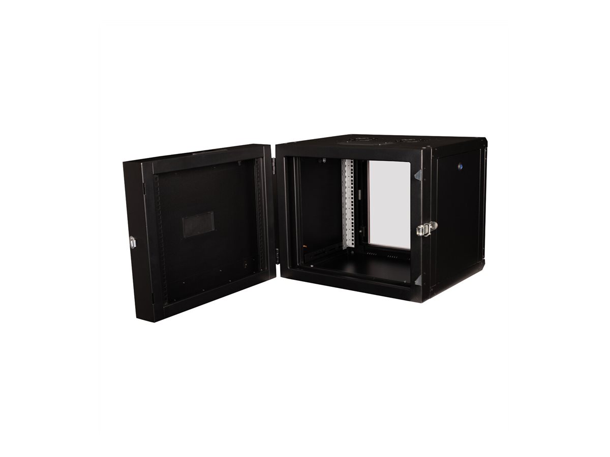 ROLINE 19 Zoll Wandgehäuse Pro 9 HE 600x600 BxT zweiteilig schwenkbar schw - Wandgehäuse, Ansicht 3