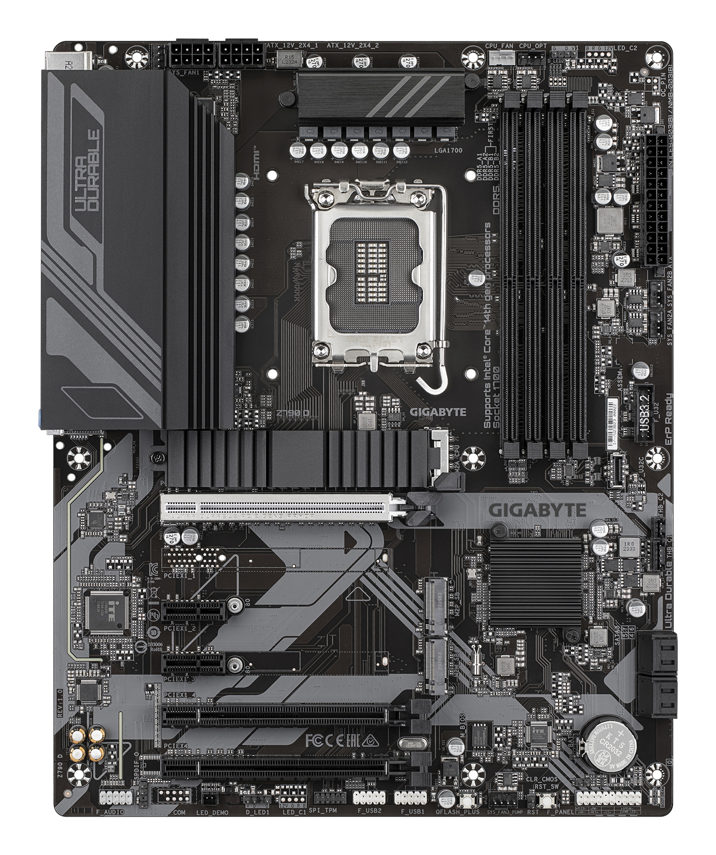Gigabyte Z790 D - 1.0 - Motherboard - ATX - LGA1700-Sockel - Z790 Chipsatz - USB 3.2 Gen 1, USB 3.2 Gen 2, Ansicht 3
