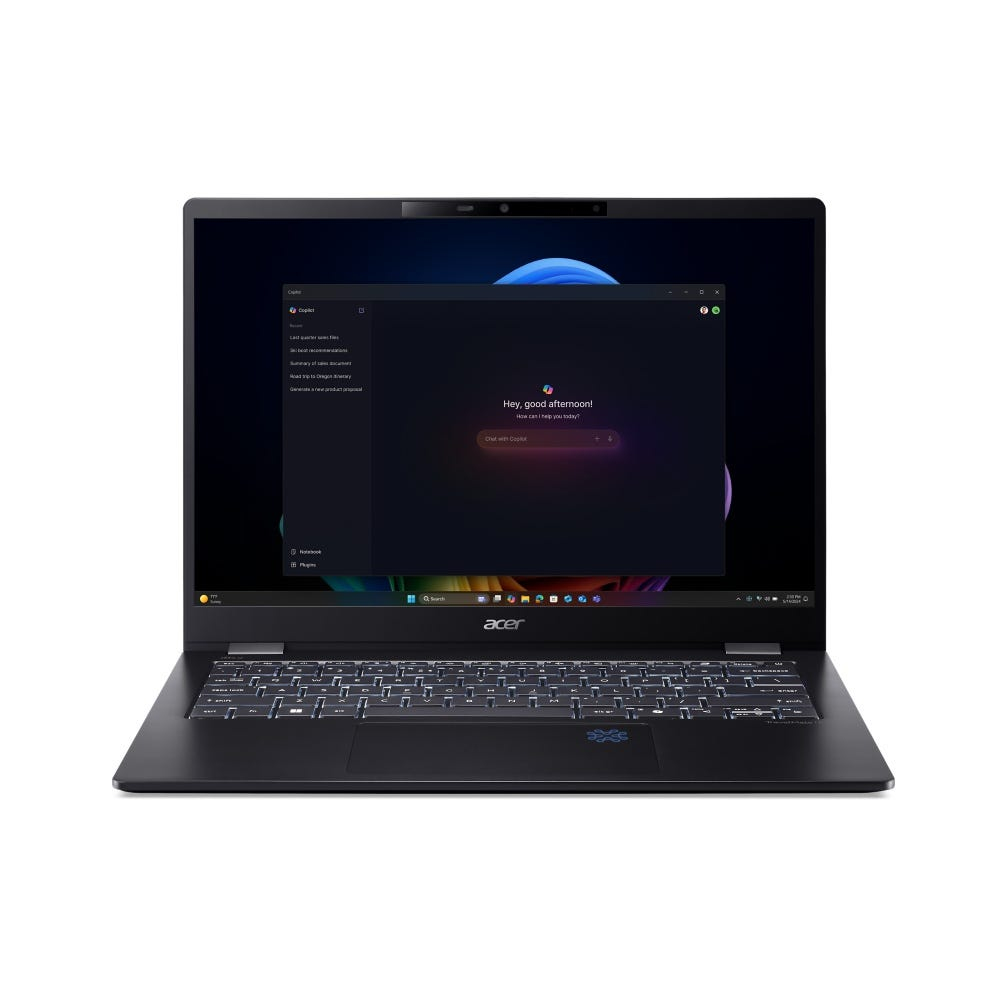 Acer TravelMate TMP614 - 14 Notebook - Core Ultra 5 35,6 cm - TL: Deutsch, QWERTZ, Ansicht 2