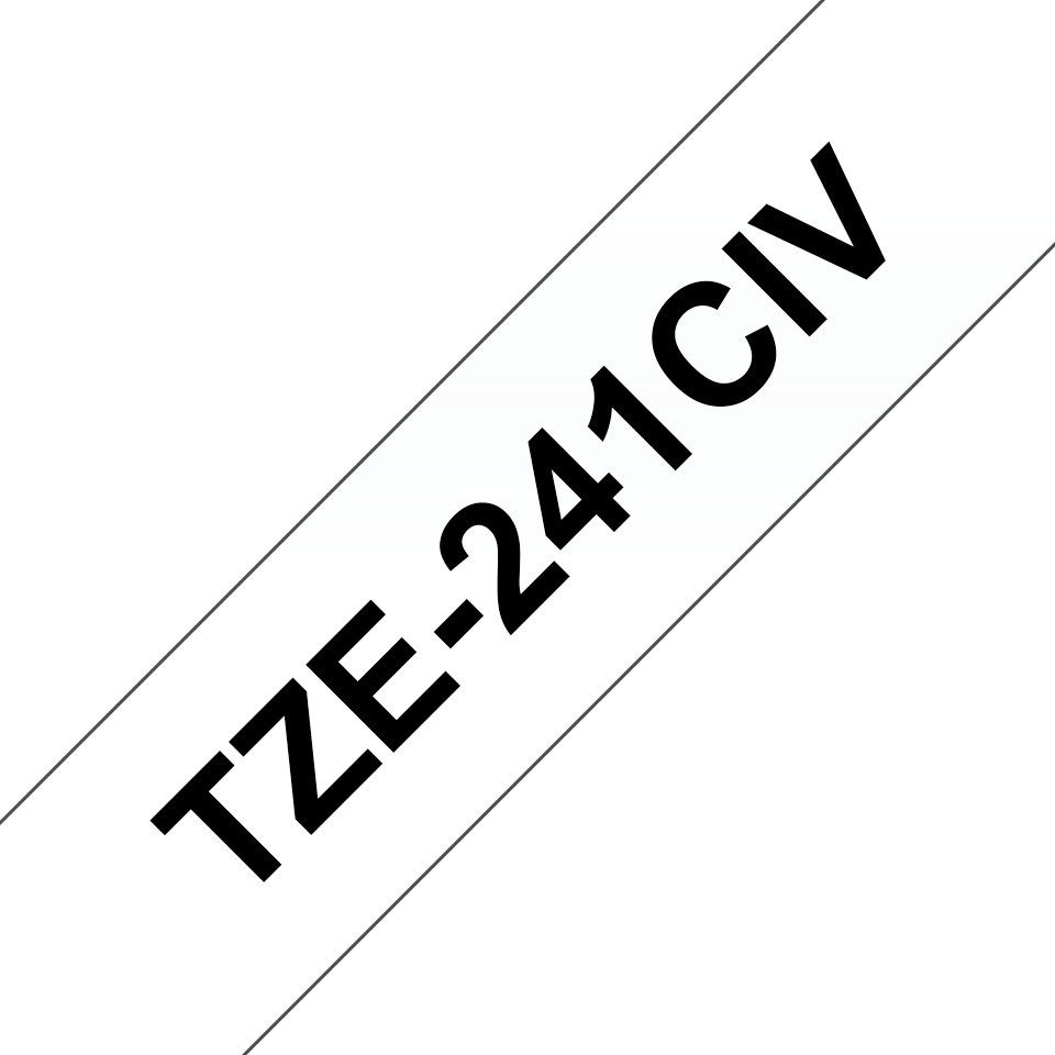 Brother TZe-241CIV - Schwarz auf Weiß - Rolle (1,8 cm x 8 m), Ansicht 2
