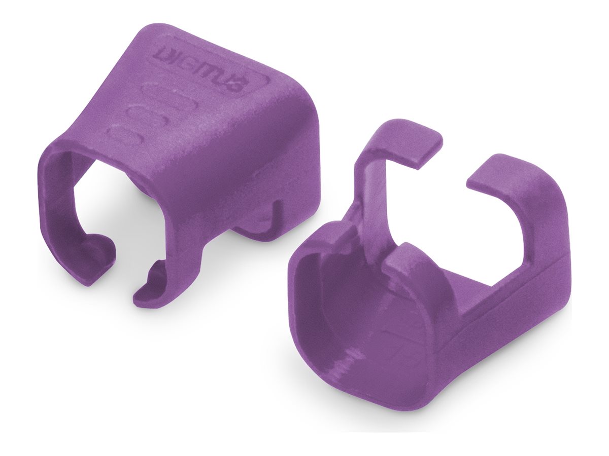 DIGITUS Kabelclips mit Farbcodierung - für Patch-Kabel - violett RAL 4008 (Packung mit 100)