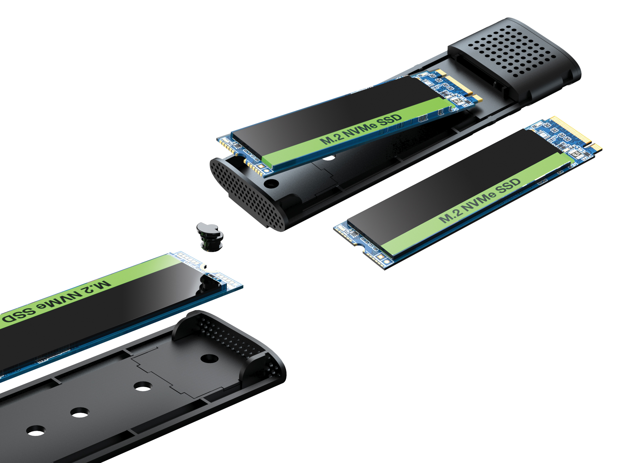 SANDBERG Speichergehäuse - M.2 NVMe Card - USB 3.2 (Gen 2), Ansicht 4
