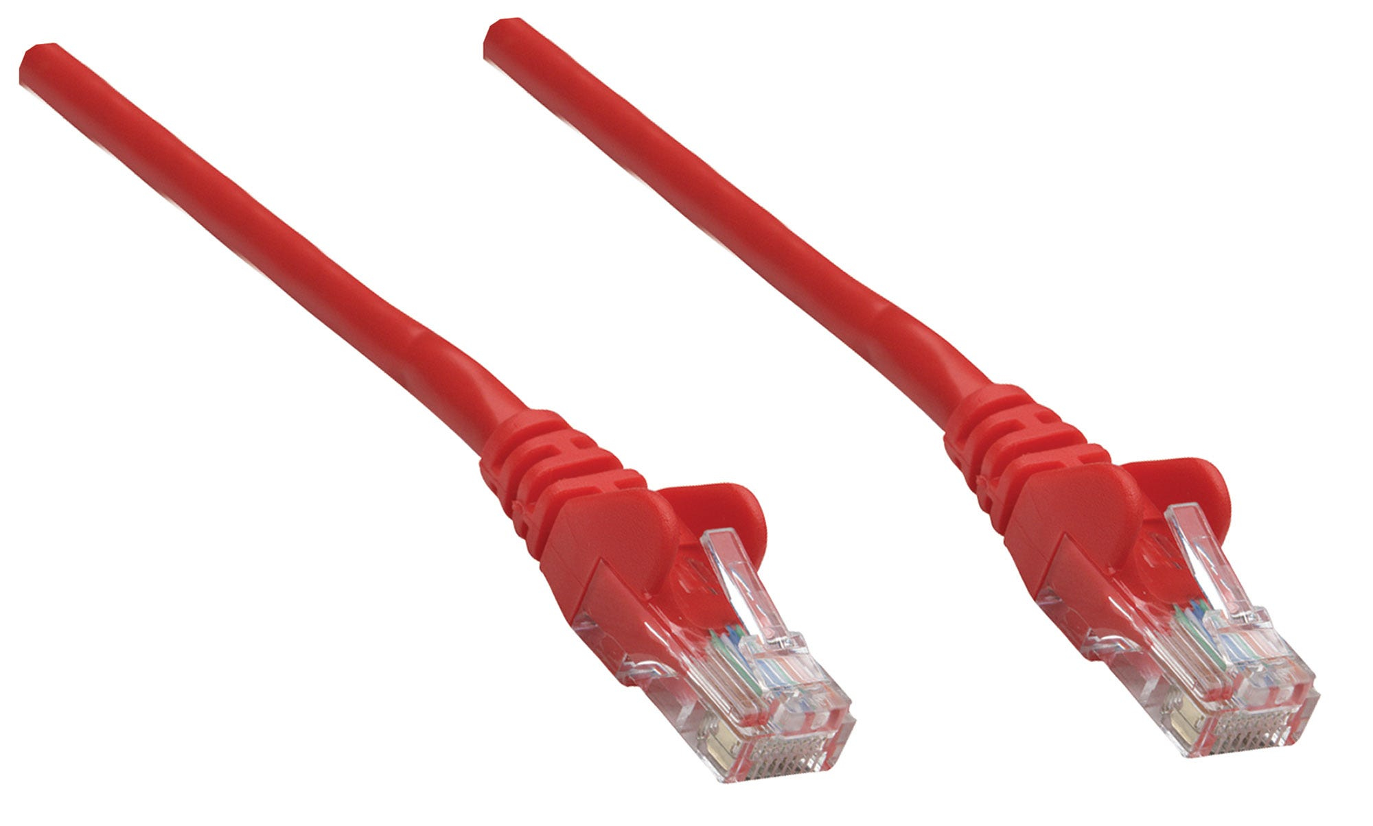 Intellinet Network Patch Cable, Cat6, 0.25m, Red, Copper, S/FTP, LSOH / LSZH, PVC, RJ45, Gold Plated Contacts, Snagless, Ansicht 3