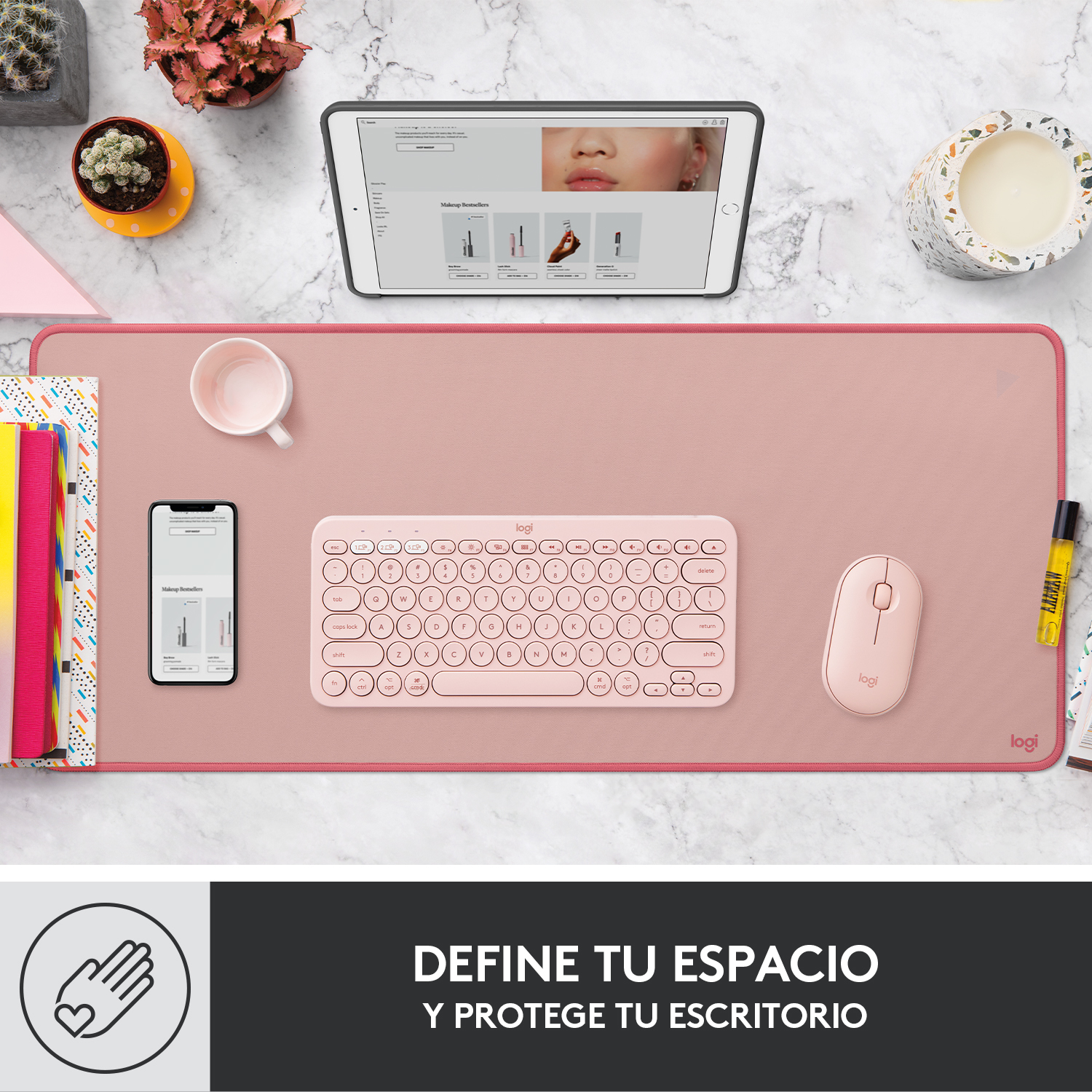 Logitech Desk Mat Studio Series - Mauspad - dunkles, Ansicht 2