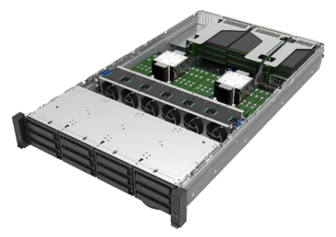 Intel Server System M50CYP2UR312 - Server - Rack-Montage - 2U - keine CPU - RAM 0 GB - SATA/SAS, Ansicht 2