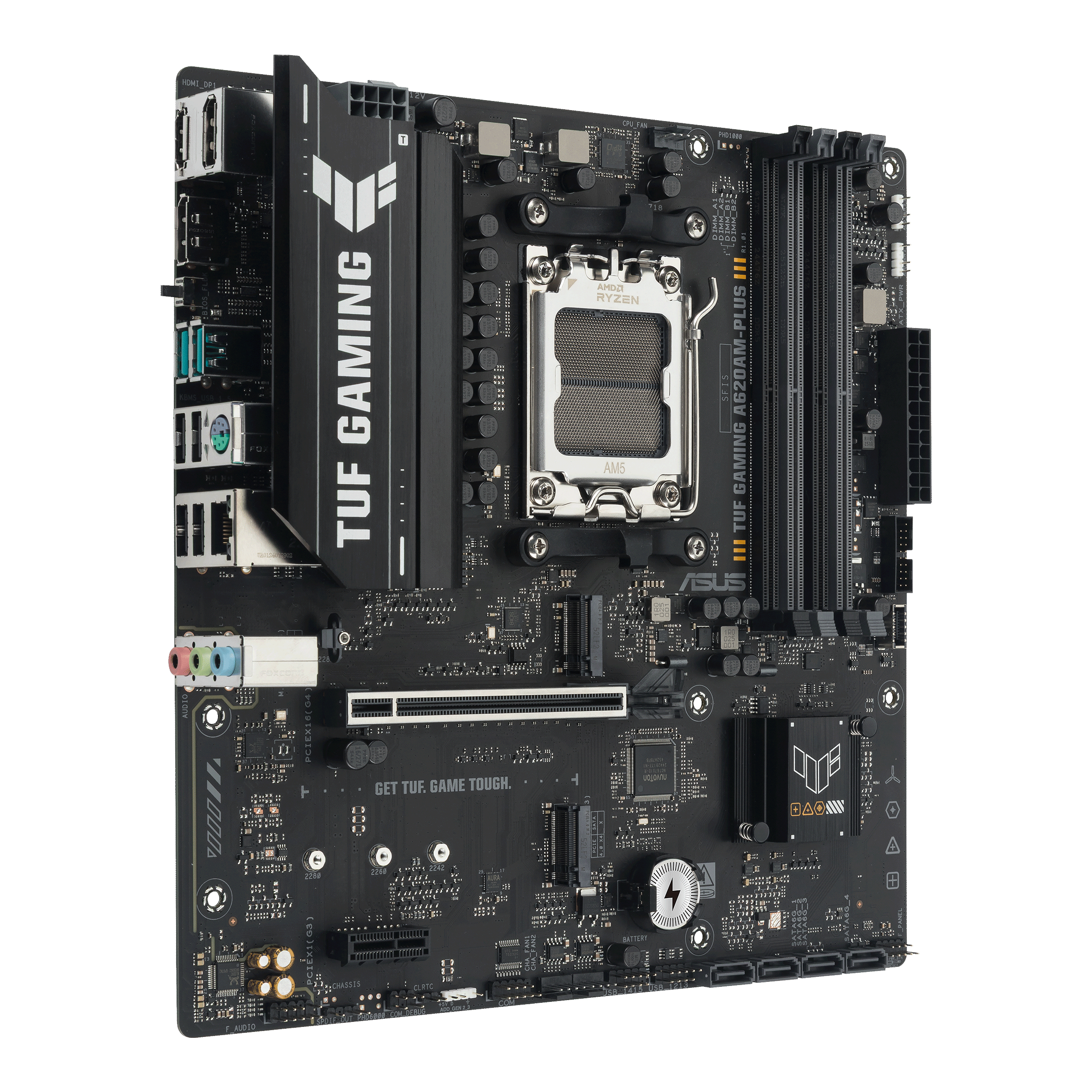 ASUS TUF GAMING A620AM-PLUS - Motherboard - micro ATX - Socket AM5 - AMD A620A Chipsatz - 2.5 Gigabit LAN, Ansicht 2