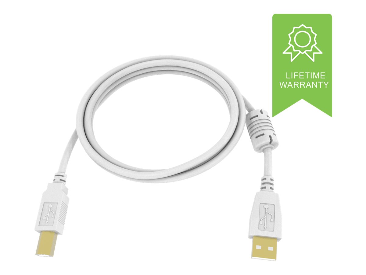 Vision USB 2.0 - 1m 1m USB A USB B Weiß USB Kabel (TC 1MUSB)
