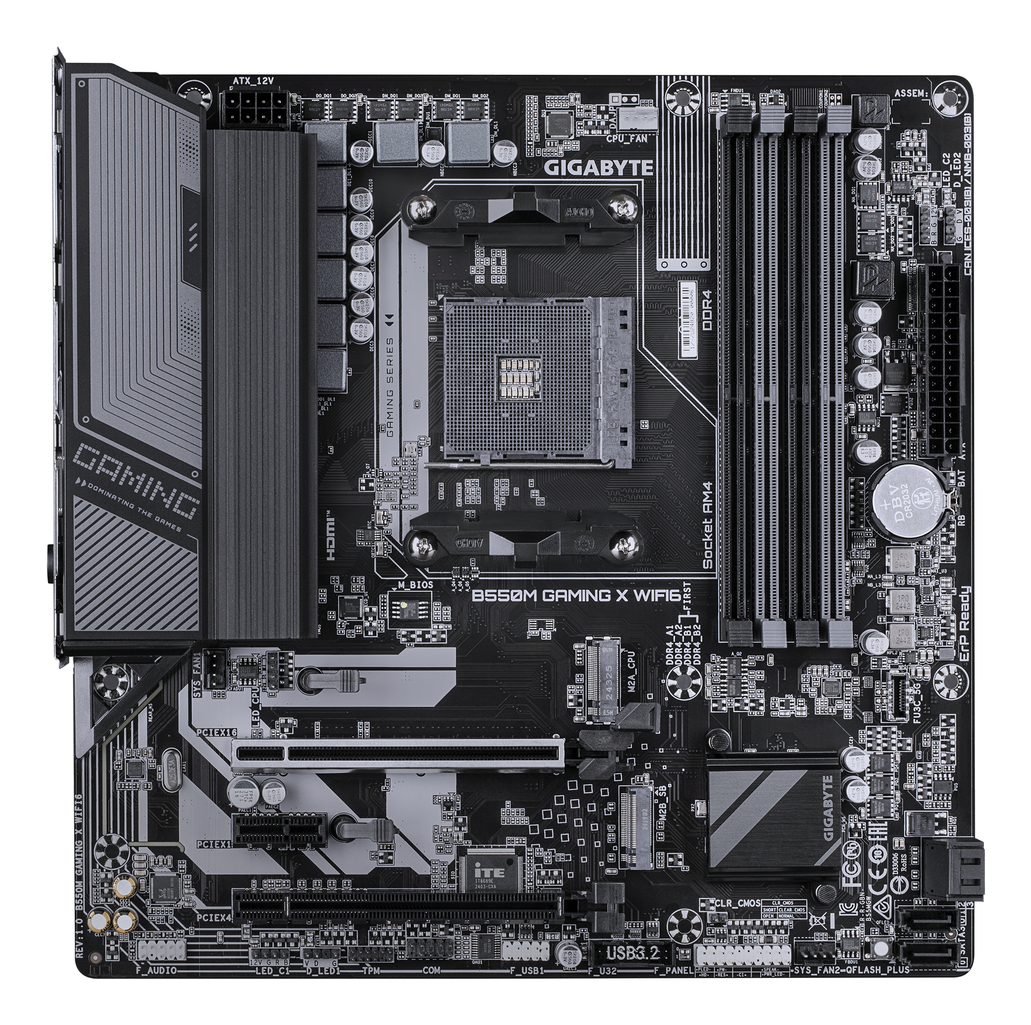Gigabyte B550M GAMING X WIFI6 - Motherboard - micro ATX - Socket AM4 - AMD B550 Chipsatz - (CPU erforderlich), Ansicht 2