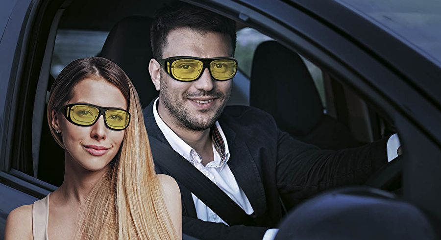 WEDO Nachtsicht-Überziehbrille sw Polarized gelb getönt, Ansicht 2