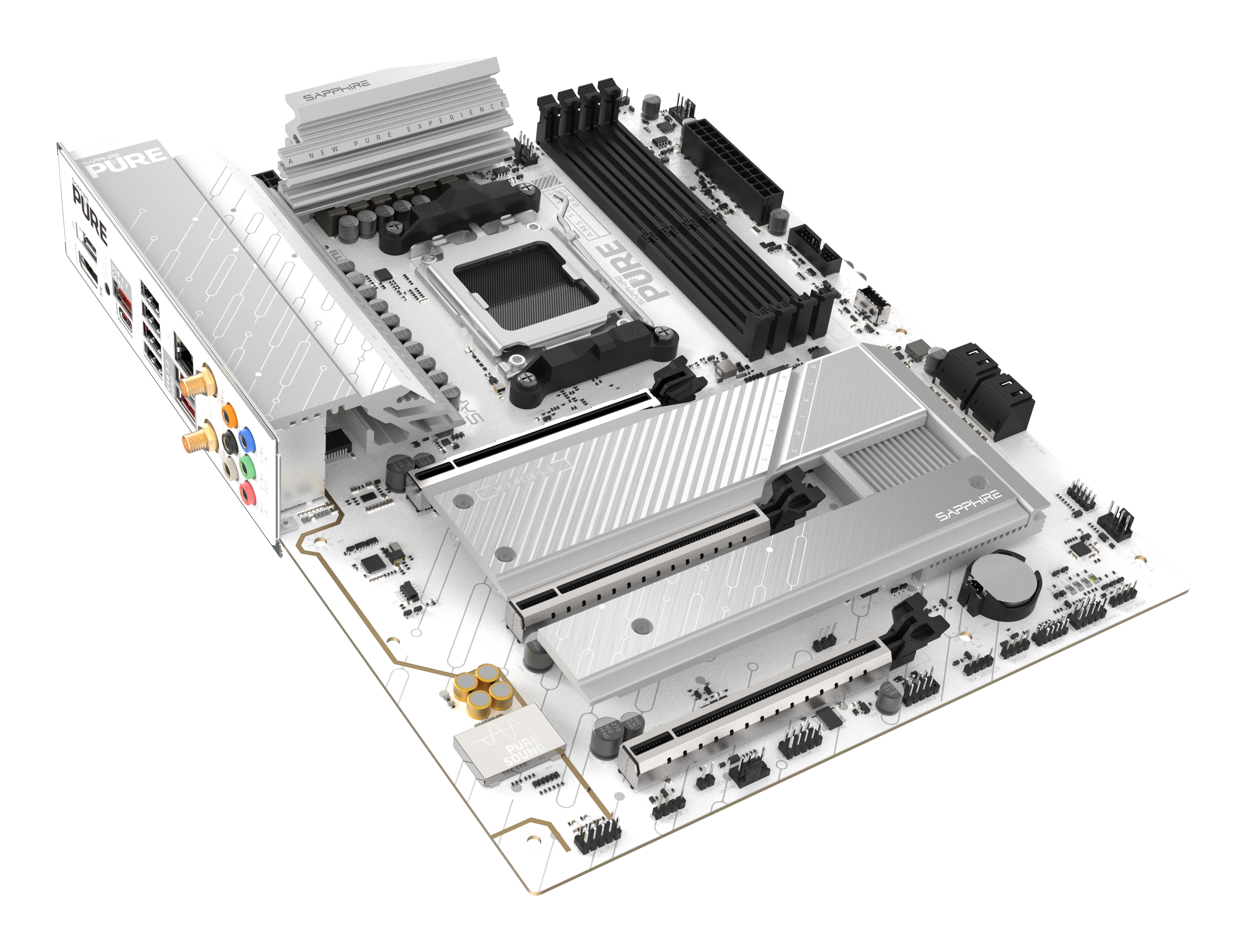 Sapphire PURE B850A WIFI 7 AMD B850 Socket AM5 ATX - Mainboard - AMD Sockel AM5 (Ryzen Zen4), Ansicht 4