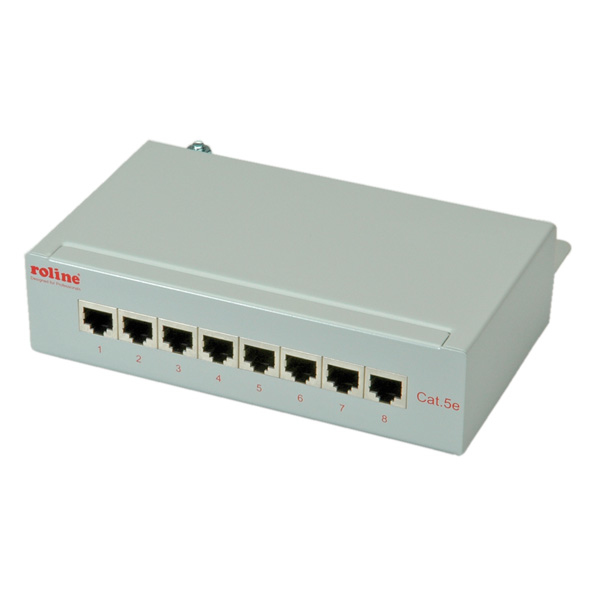 ROLINE Patch Panel - CAT 5e - Hellgrau - 8, Ansicht 2
