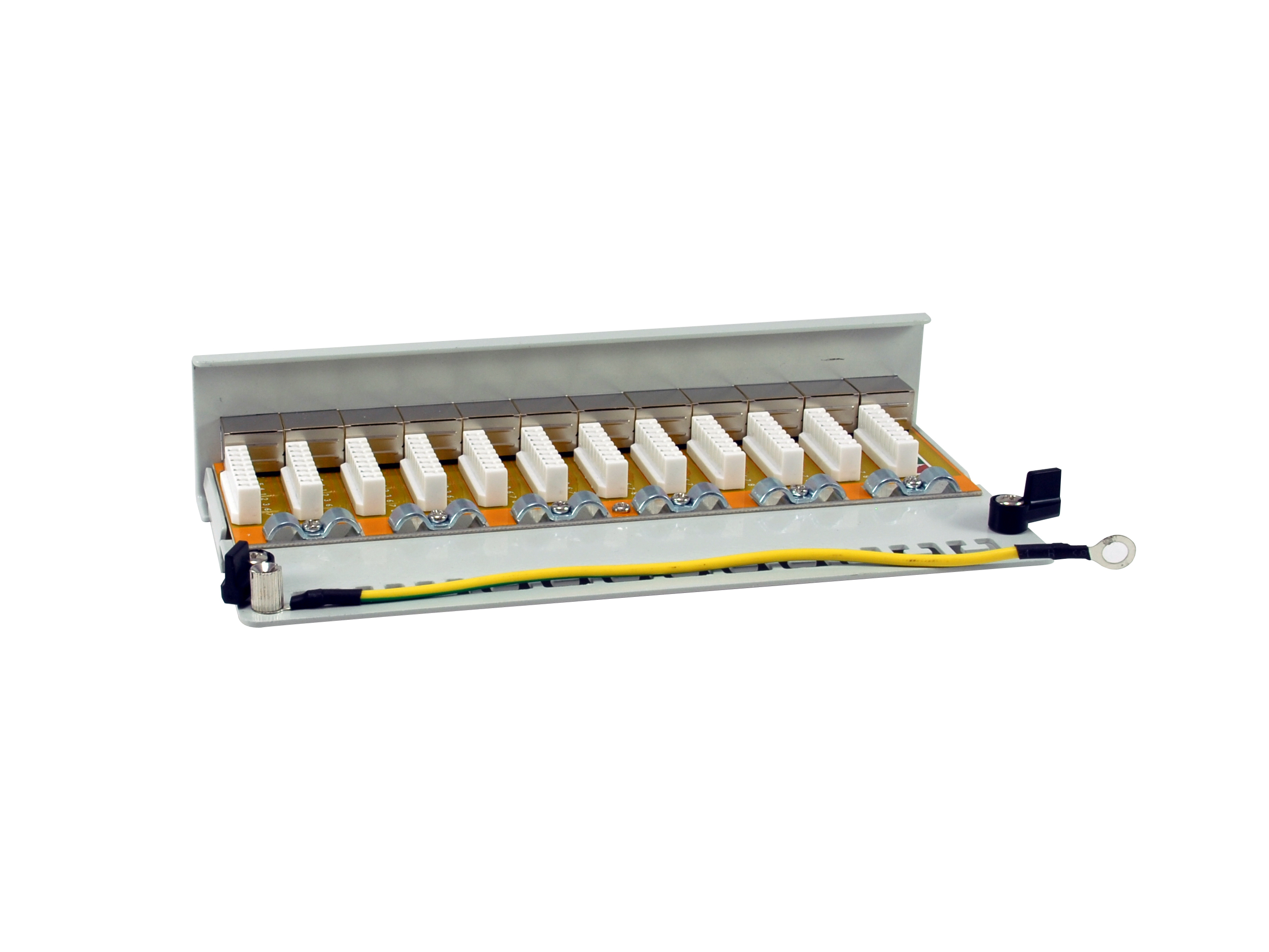 Equip Patchpanel 12x RJ45 Cat6A FTP 1HE Premium hellgrau - Patch-Panel - Ethernet, Ansicht 4