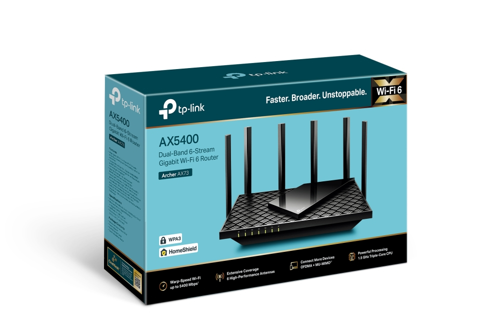 TP-LINK Archer AX73 - V1 - Wireless Router - 4-Port-Switch, Ansicht 4