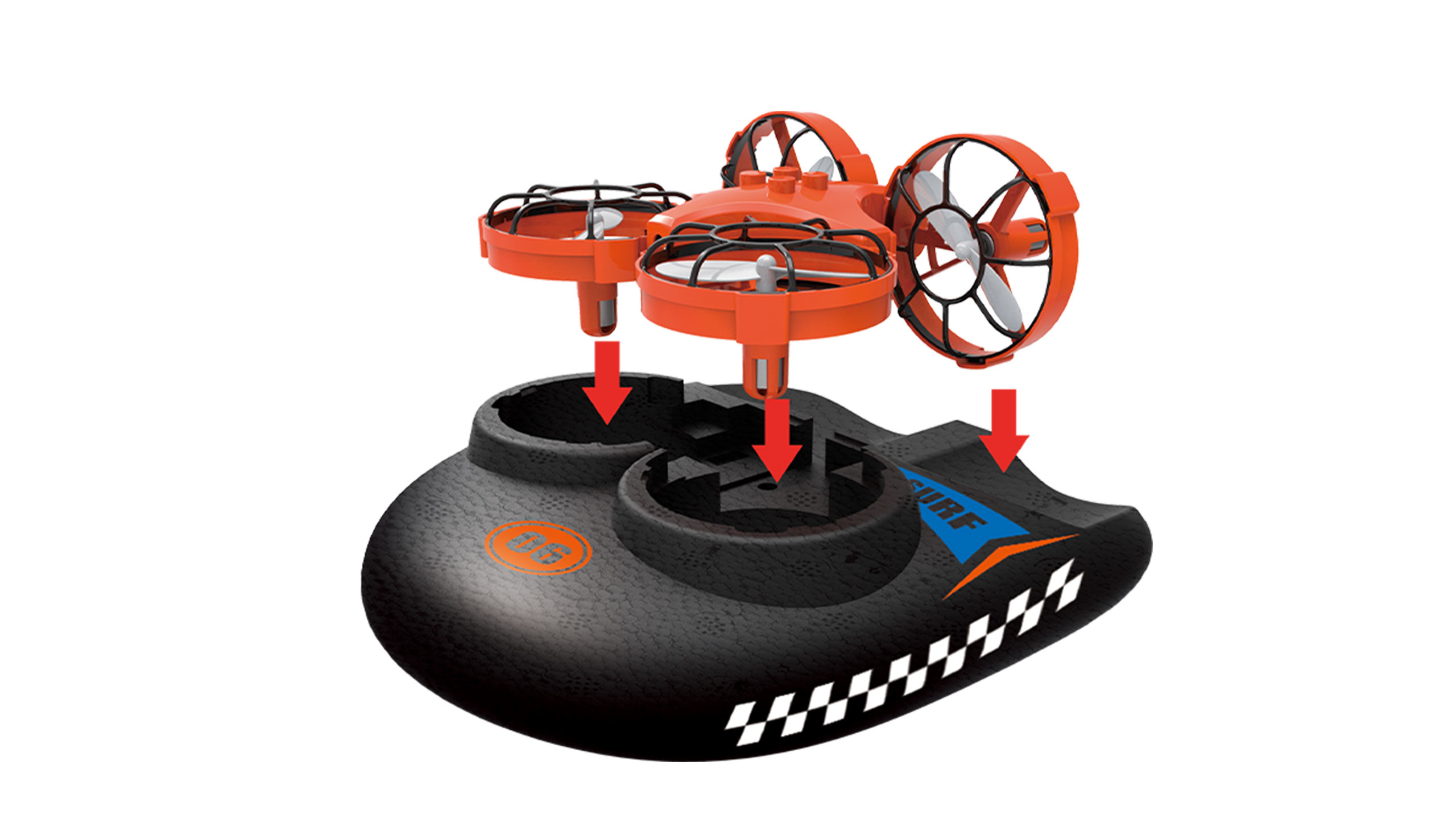 Amewi Trix - Lithium Polymer (LiPo) - 350 mAh - 3,7 V - 2 x AA - 145 mm - 125 mm, Ansicht 2