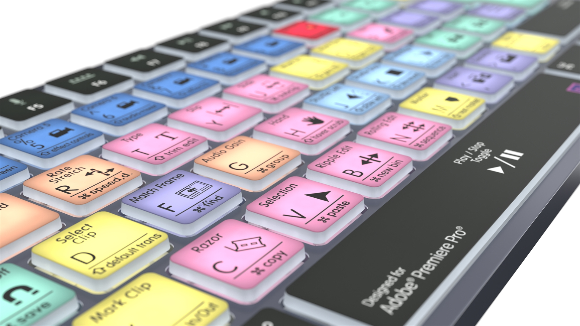 Logickeyboard Adobe Premiere Pro CC Titan LKB-PPROCC-TM-UK - TL: UK, QWERTY, Ansicht 4
