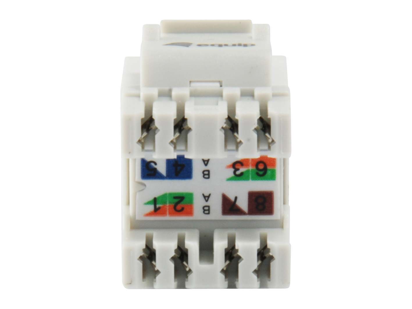 Equip Pro - Keystone Jack - CAT 6 - RJ-45 - weiß (Packung mit 8), Ansicht 3