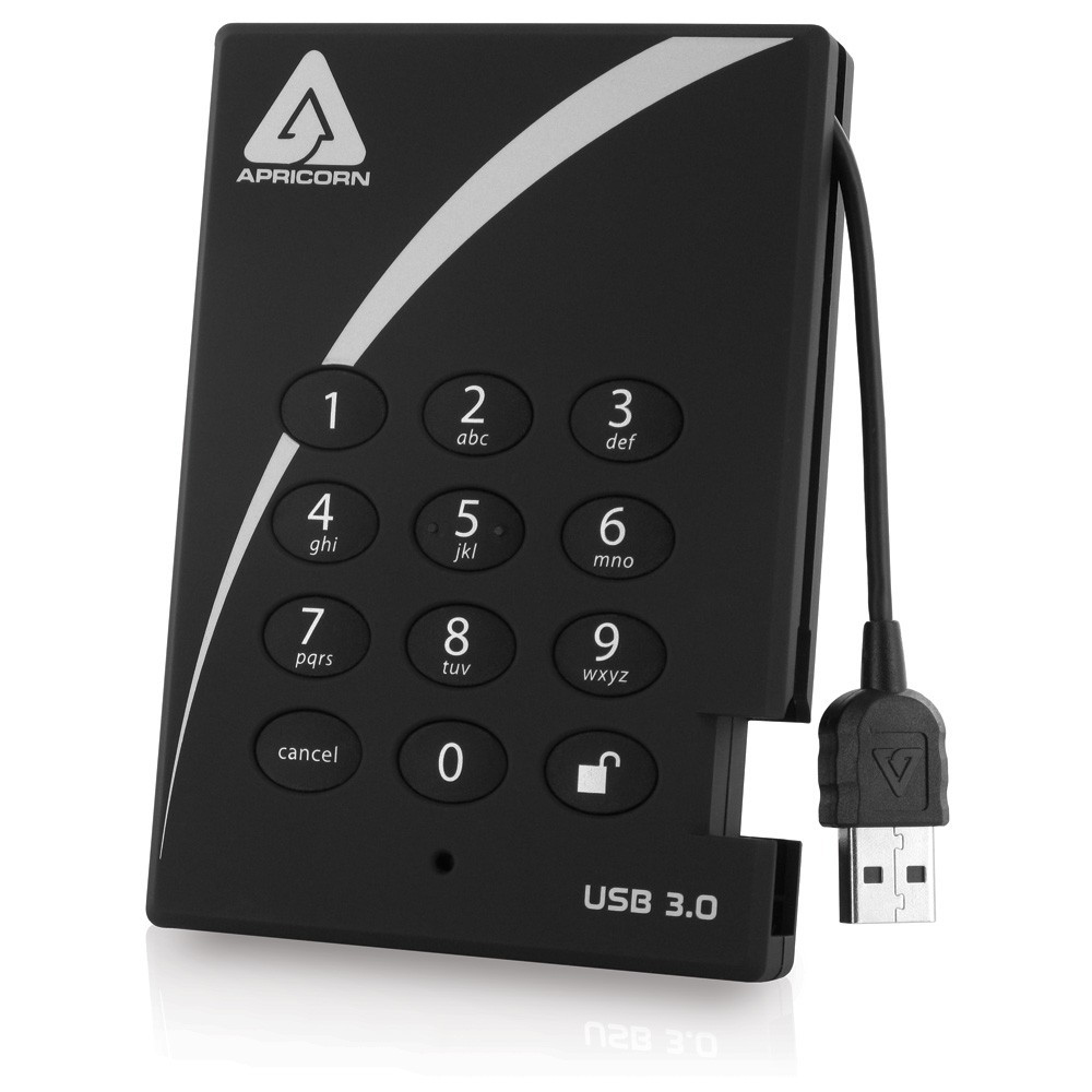 Apricorn Aegis Padlock 3.0 A25-3PL256-500 - Festplatte - verschlüsselt - 500 GB - extern (tragbar), Ansicht 4
