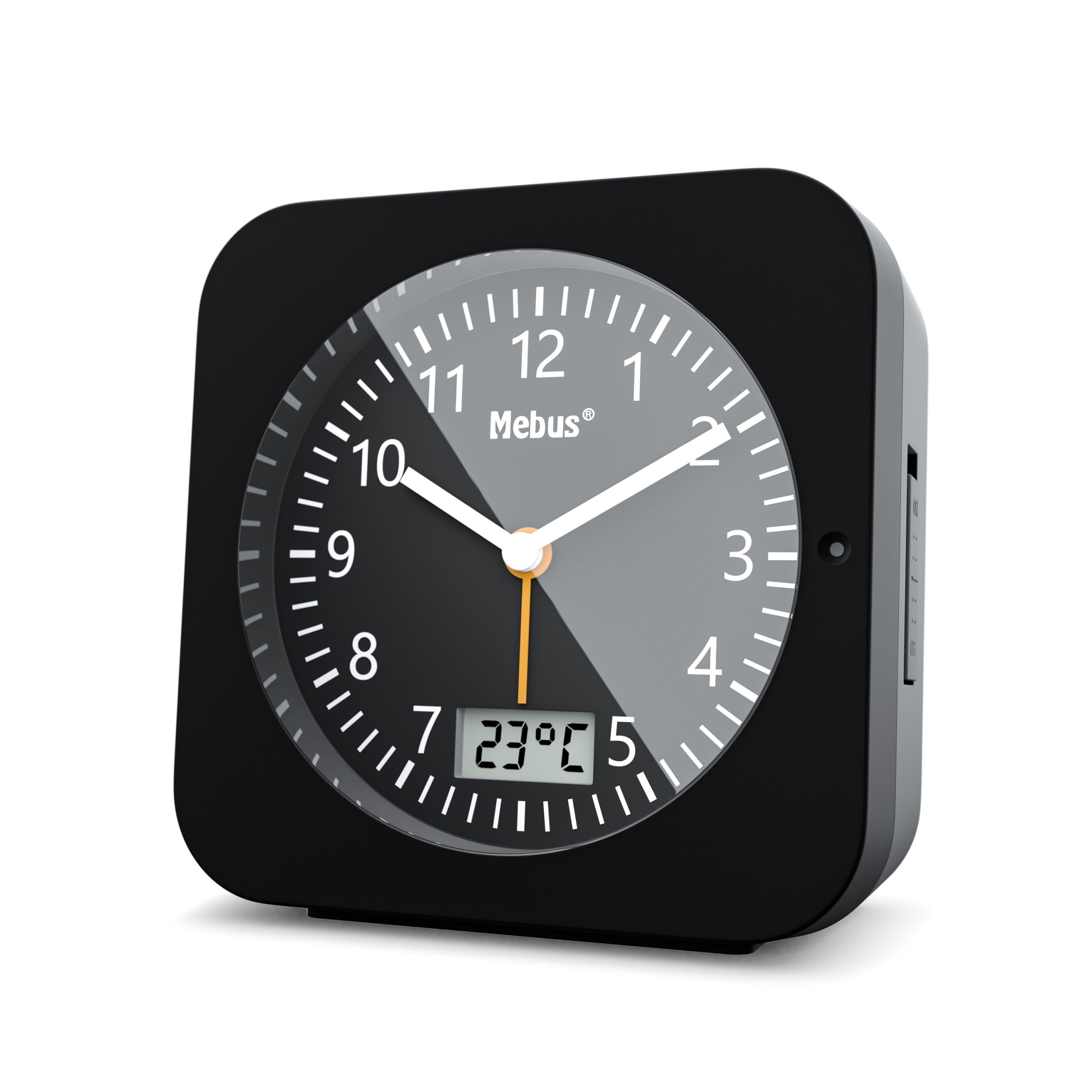 Mebus 25609 - Digitaler Wecker - Quadratisch - Schwarz - 12 h - F - °C - Beide Geschlechter, Ansicht 3