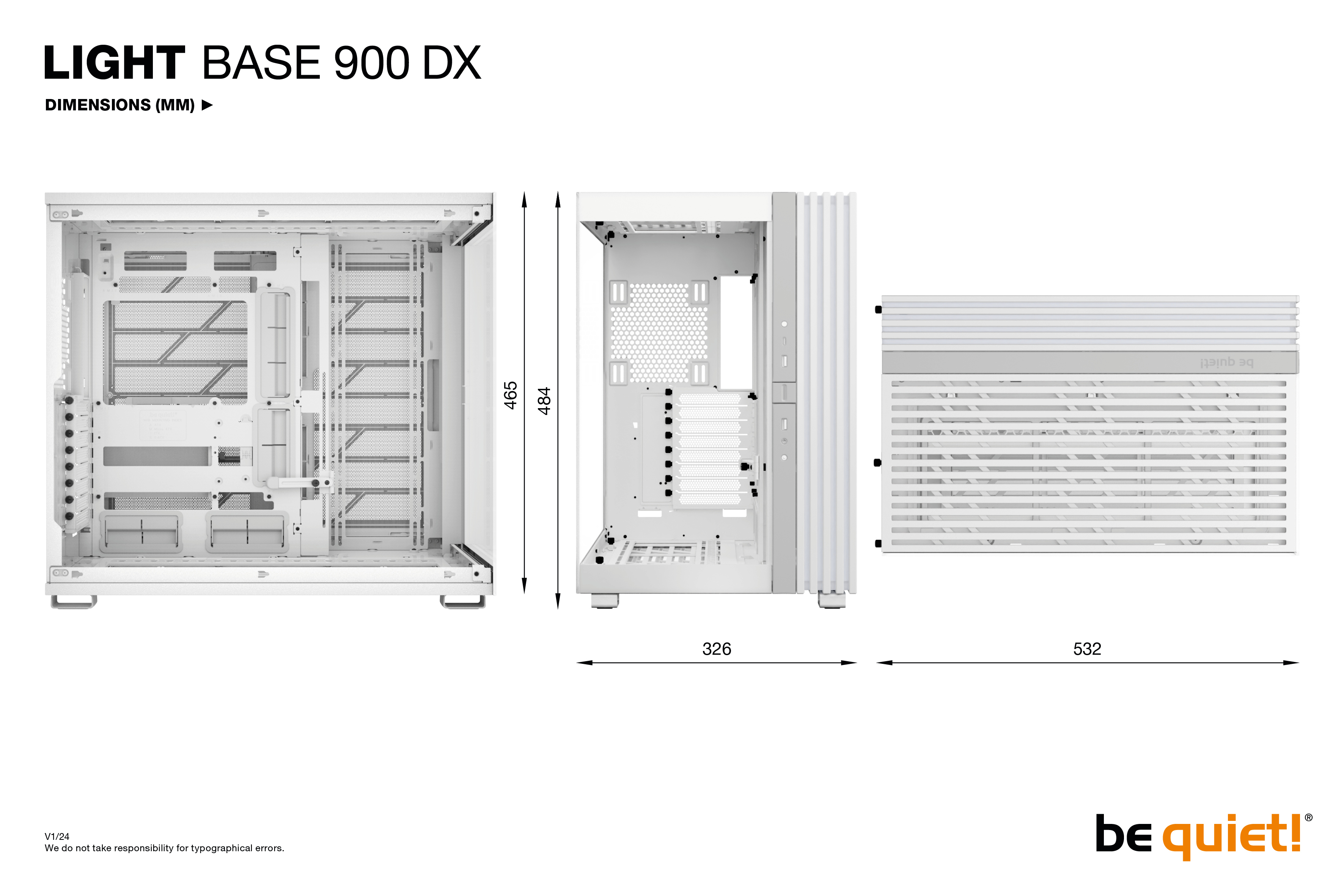 Be Quiet! Light Base 900 DX - FT - E-ATX - Seitenteil mit Fenster (Glas), Ansicht 2