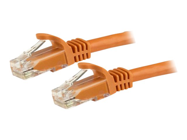 StarTech.com 5m CAT6 Ethernet Cable, 10 Gigabit Snagless RJ45 650MHz 100W PoE Patch Cord, CAT 6 10GbE UTP Network Cable w/Strain Relief, Orange, Wiring is UL Certified/TIA - Category 6 - 24AWG (N6PATC5MOR)
