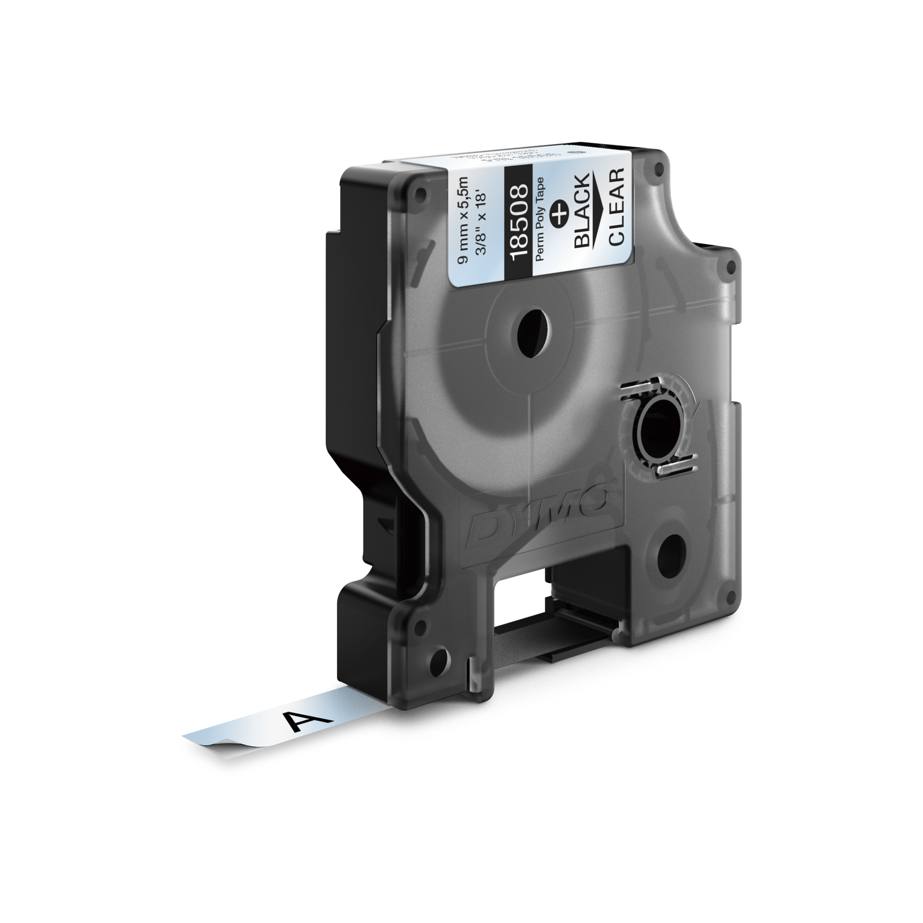 Dymo D1 - Schwarz auf durchsichtig - Rolle (0,9 cm x 7 m), Ansicht 3