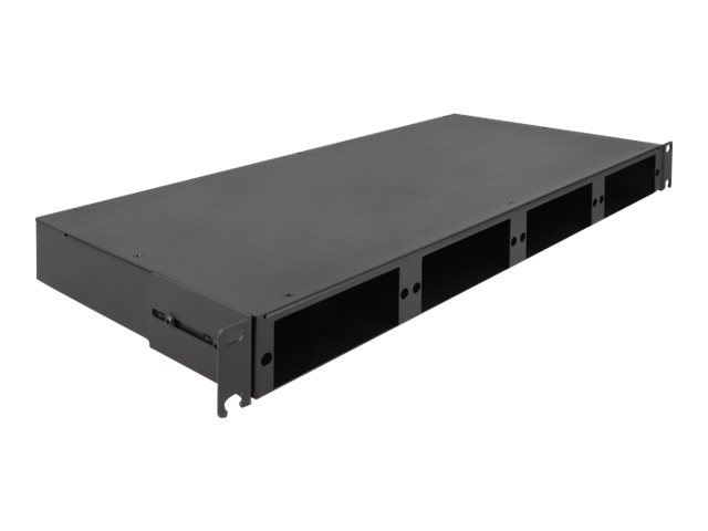 Delock Glasfaser-Patchpanel (blank) - hohe Dichte - Rack montierbar - Schwarz - 1U - 48.3 cm (19)