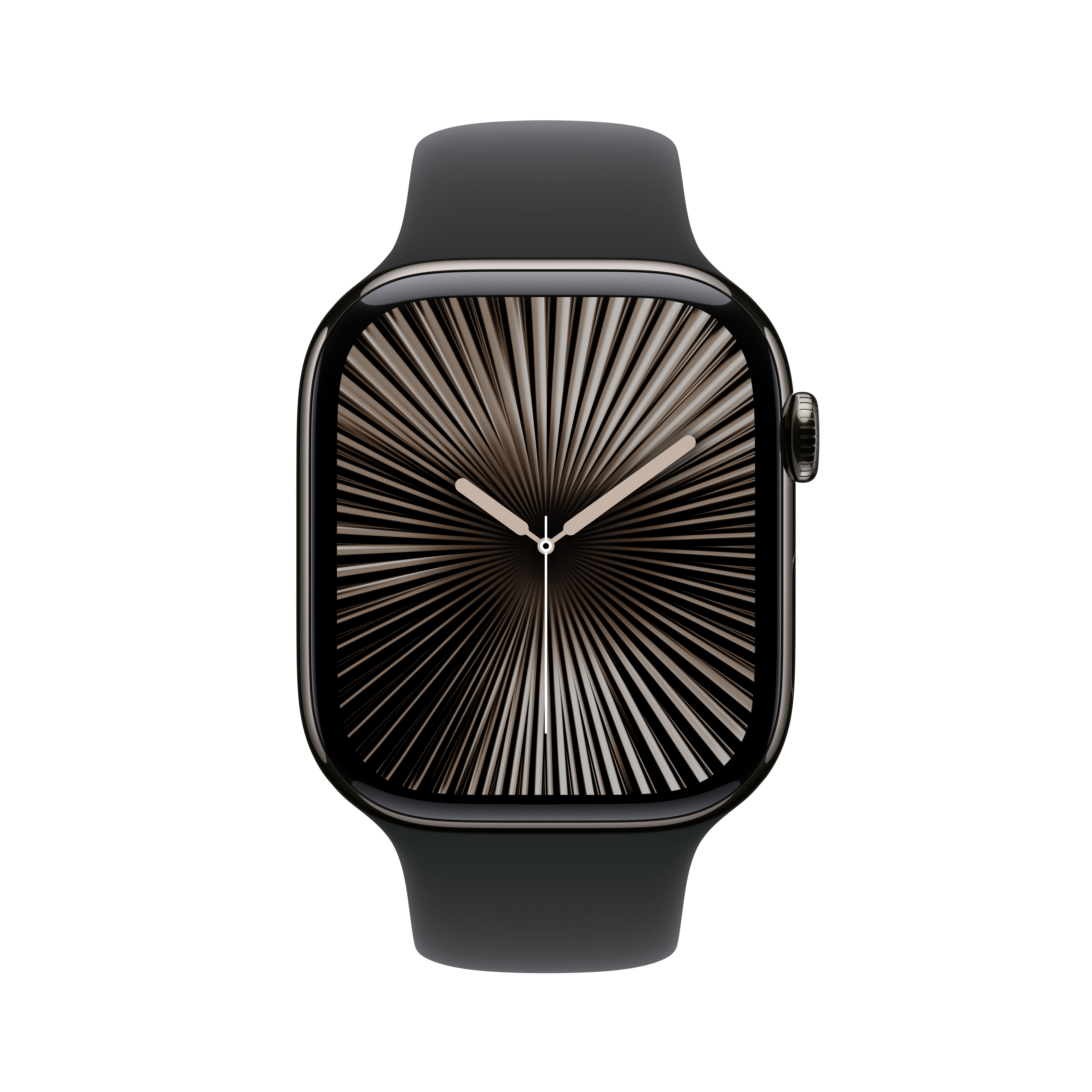 Apple Watch Series 10 (GPS + Cellular) - 46 mm - Schiefertitan - mit Sportband - schwarz - Bandgröße: M/L, Ansicht 4