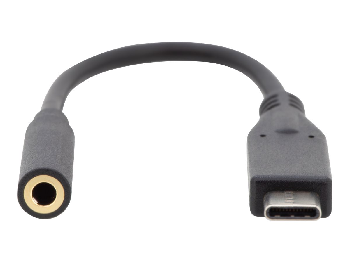 DIGITUS USB-C Audio Adapter / Konverter, USB-C/Stecker - 3.5mm Klinke/Buchse
