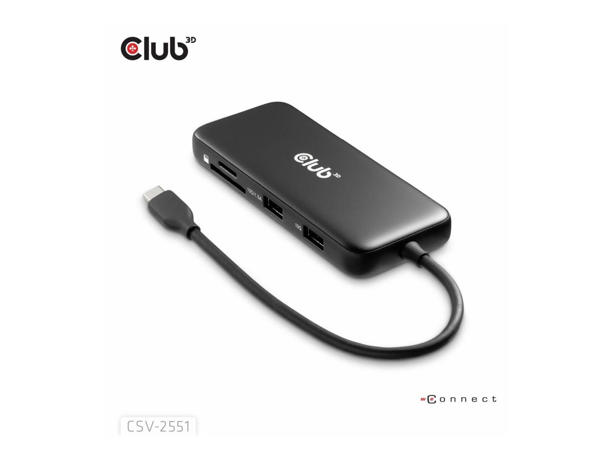 Club 3D 8-in-1 - Dockingstation - für Desktop, Laptop, Ansicht 5