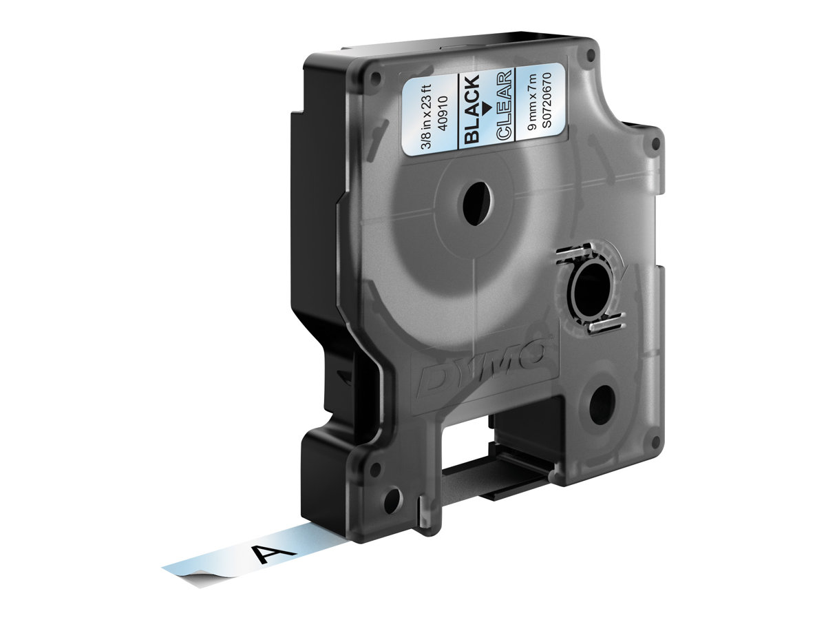 Dymo D1 - Selbstklebend - Schwarz auf Transparent - Rolle (0,9 cm x 7 m), Ansicht 3