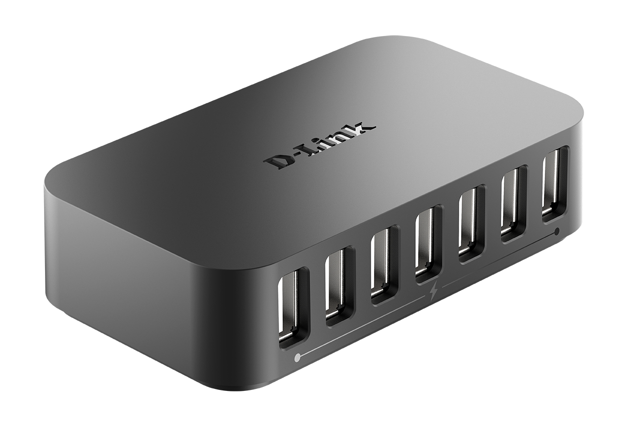 D-Link DUB H7 - Hub - 7 x USB 2.0 - Desktop, Ansicht 2