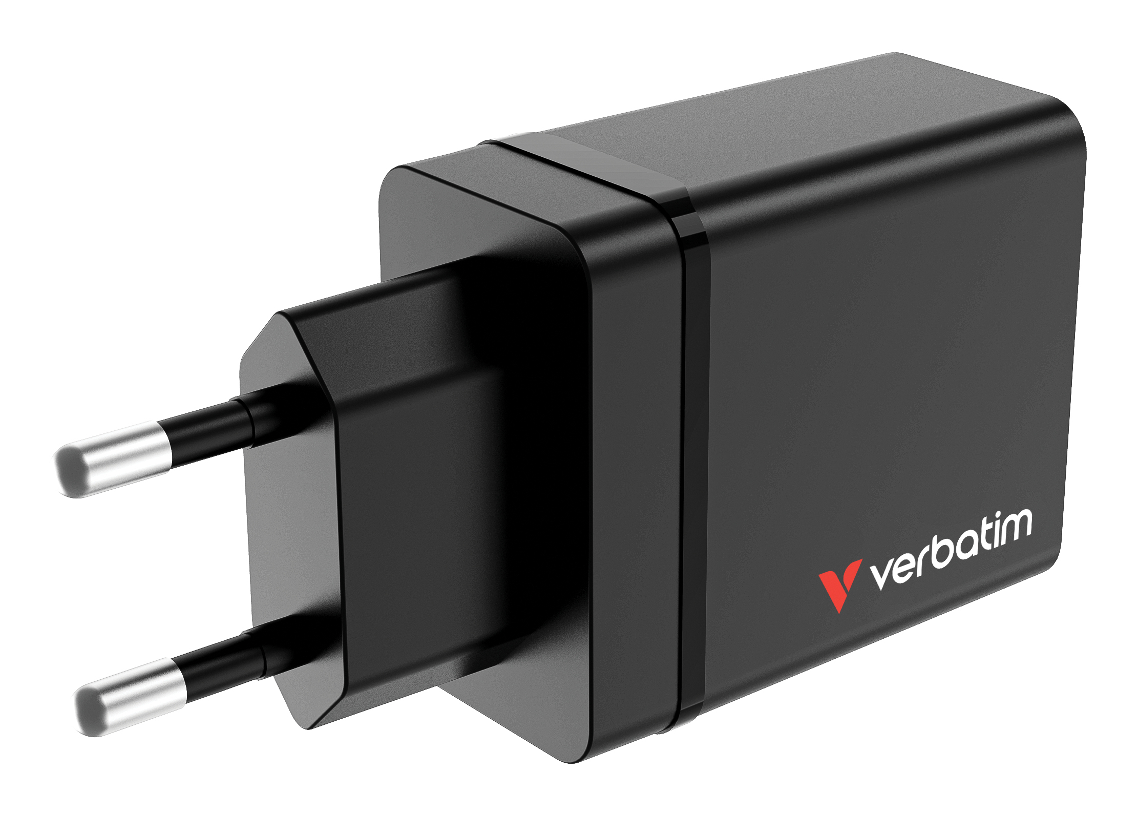 Verbatim Netzteil - 30 Watt - 5 A - PD 3.0, QC 3.0 - 4 Ausgabeanschlussstellen (3 x USB Typ A, 24 pin USB-C) - Schwarz, Ansicht 4