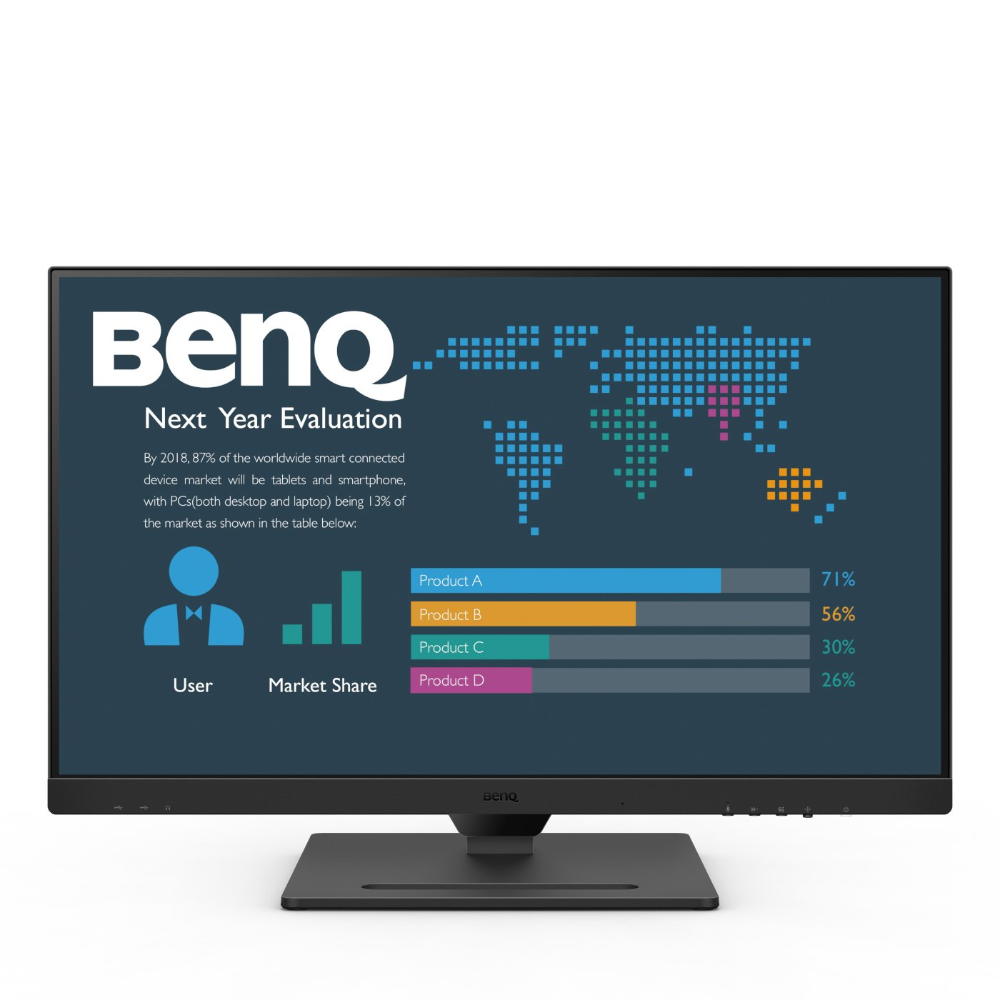 BenQ BL2790QT - LED-Monitor - 68.6 cm (27) - 2560 x 1440 2K @ 75 Hz, Ansicht 3