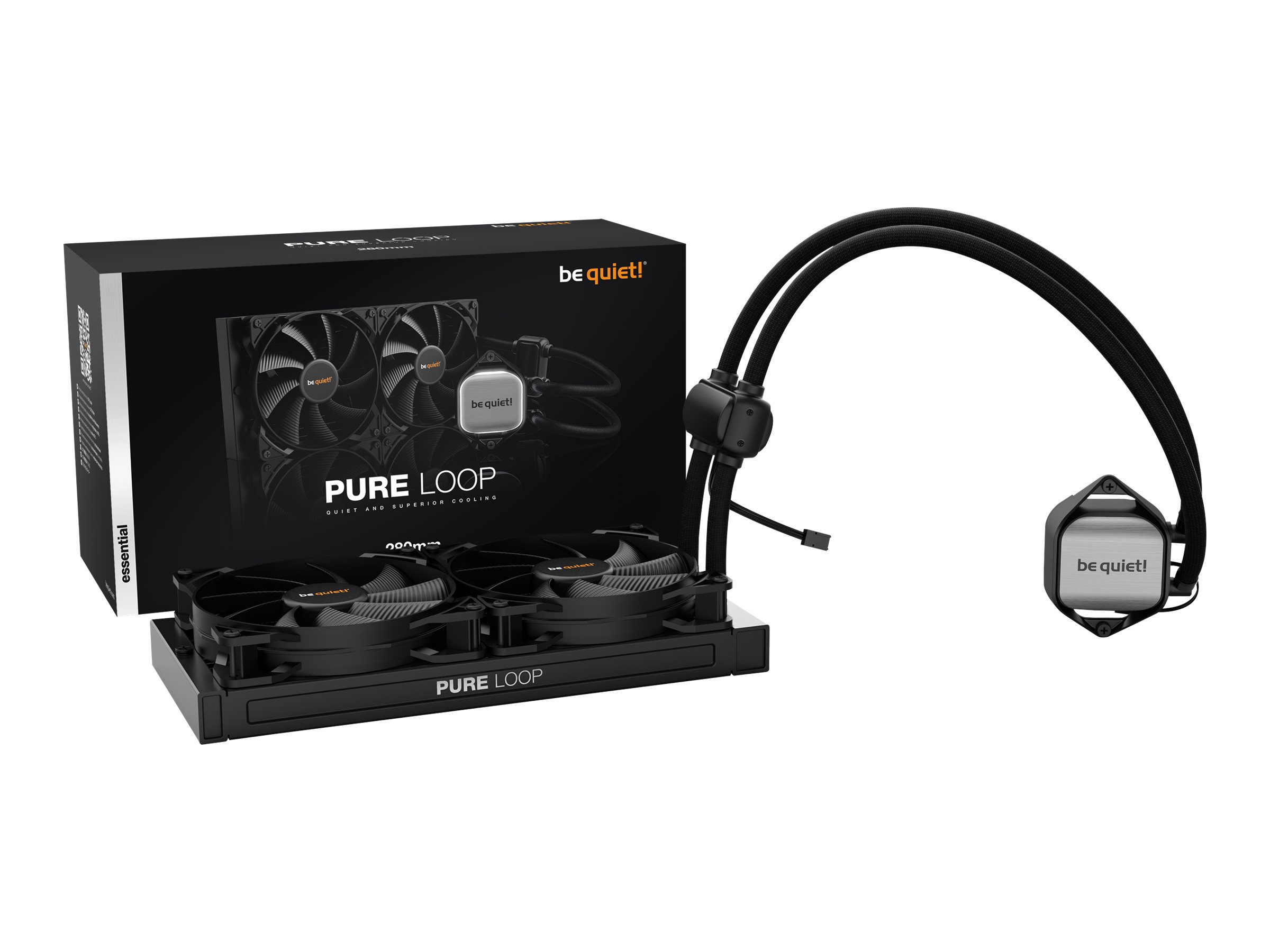 Be Quiet! Pure Loop 280mm - Prozessor-Flüssigkeitskühlsystem - (für: LGA1150 LGA1151 LGA1155 LGA1200 LGA2011-3 LGA2066 AM3 AM3+ AM4 LGA2011 LGA2011 (Square ILM)