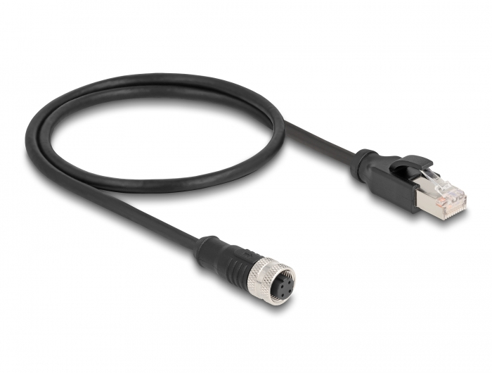 Delock Netzwerkkabel - M12 (4-polig) (W) zu RJ-45 (M), Ansicht 2