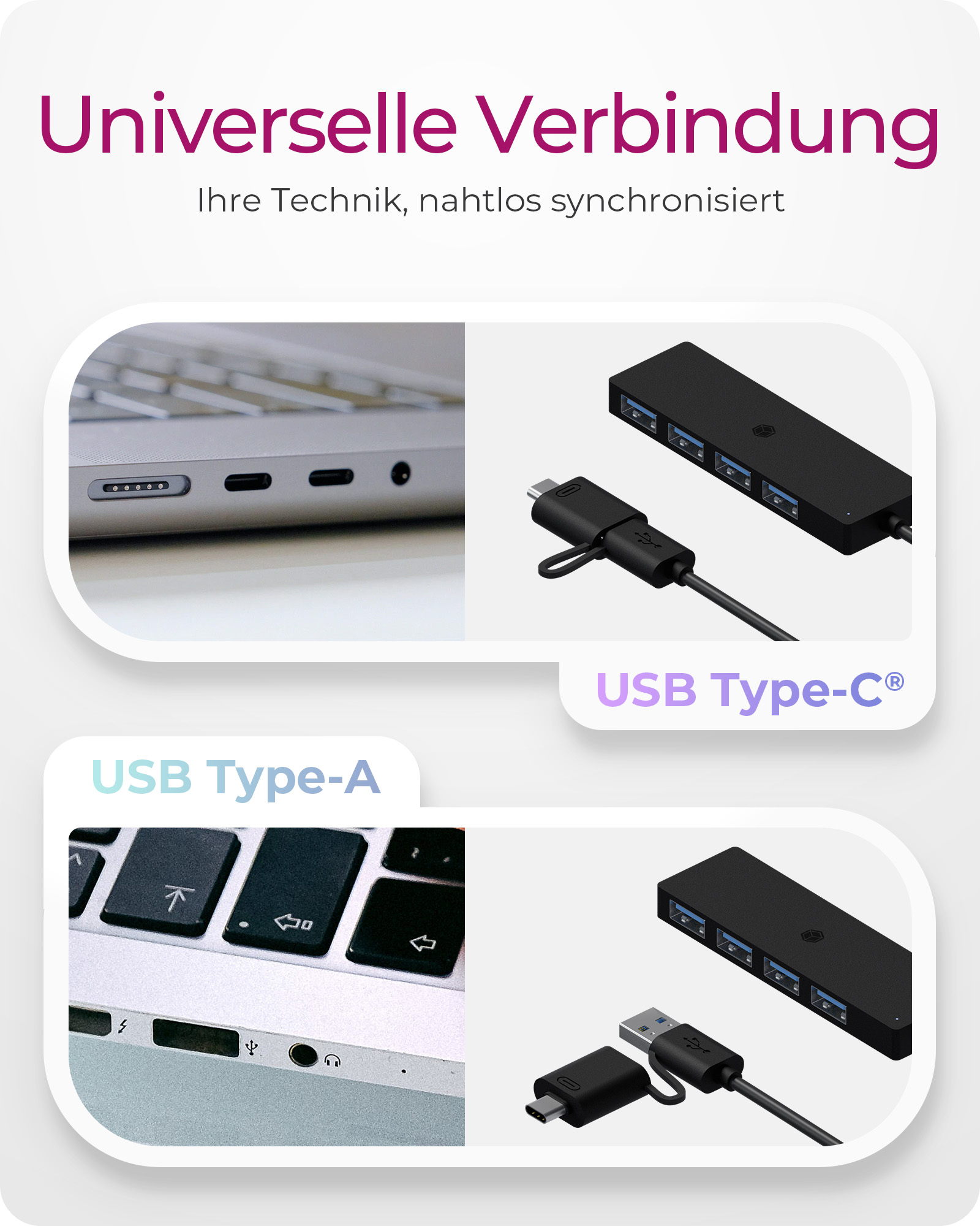 ICY BOX IB-HUB1424-C3 - mit USB 3.2 Gen 1 Type-C und Type-A, Ansicht 4