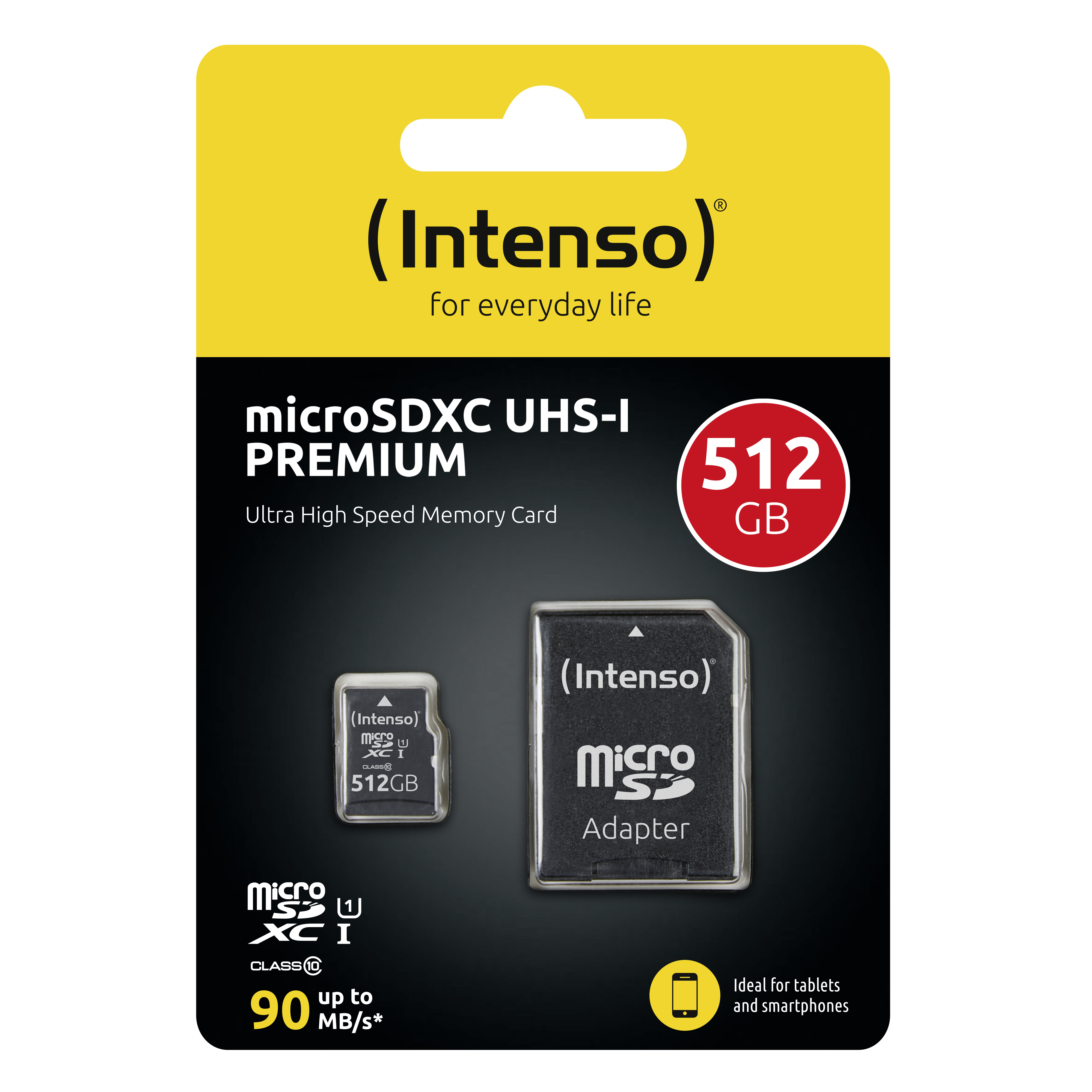 Intenso Premium - Flash-Speicherkarte (microSDXC-an-SD-Adapter inbegriffen), Ansicht 2