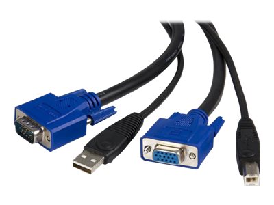 StarTech.com KVM Kabel USB VGA für KVM Switch 1,8m - Kabelsatz für KVM Umschalter 2x USB A/B Stecker 2x VGA Stecker- Octopuskabel - Tastatur- / Video- / Maus- / USB-Kabel - HD-15 (VGA), USB Typ B (M) zu USB, HD-15 (VGA) - 1.8 m - für P/N: RKCOND17...