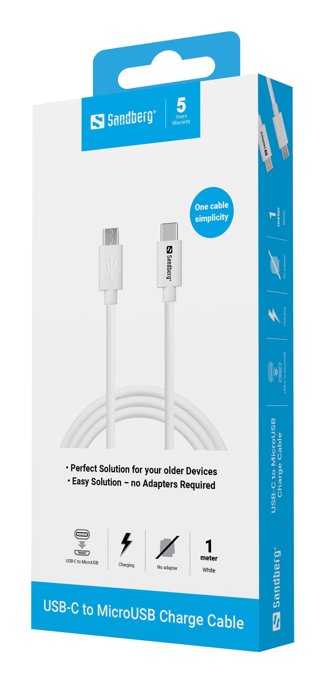 SANDBERG USB-C to MicroUSB Charge Cable - Kabel - Digital/Daten, Ansicht 2