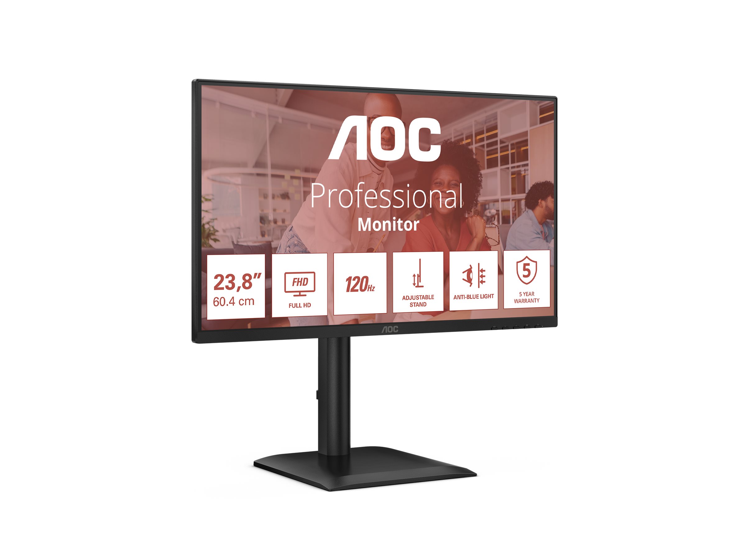 AOC 24E4U - LED-Monitor - 61 cm (24") (23.8" sichtbar) - 1920 x 1080 Full HD (1080p)