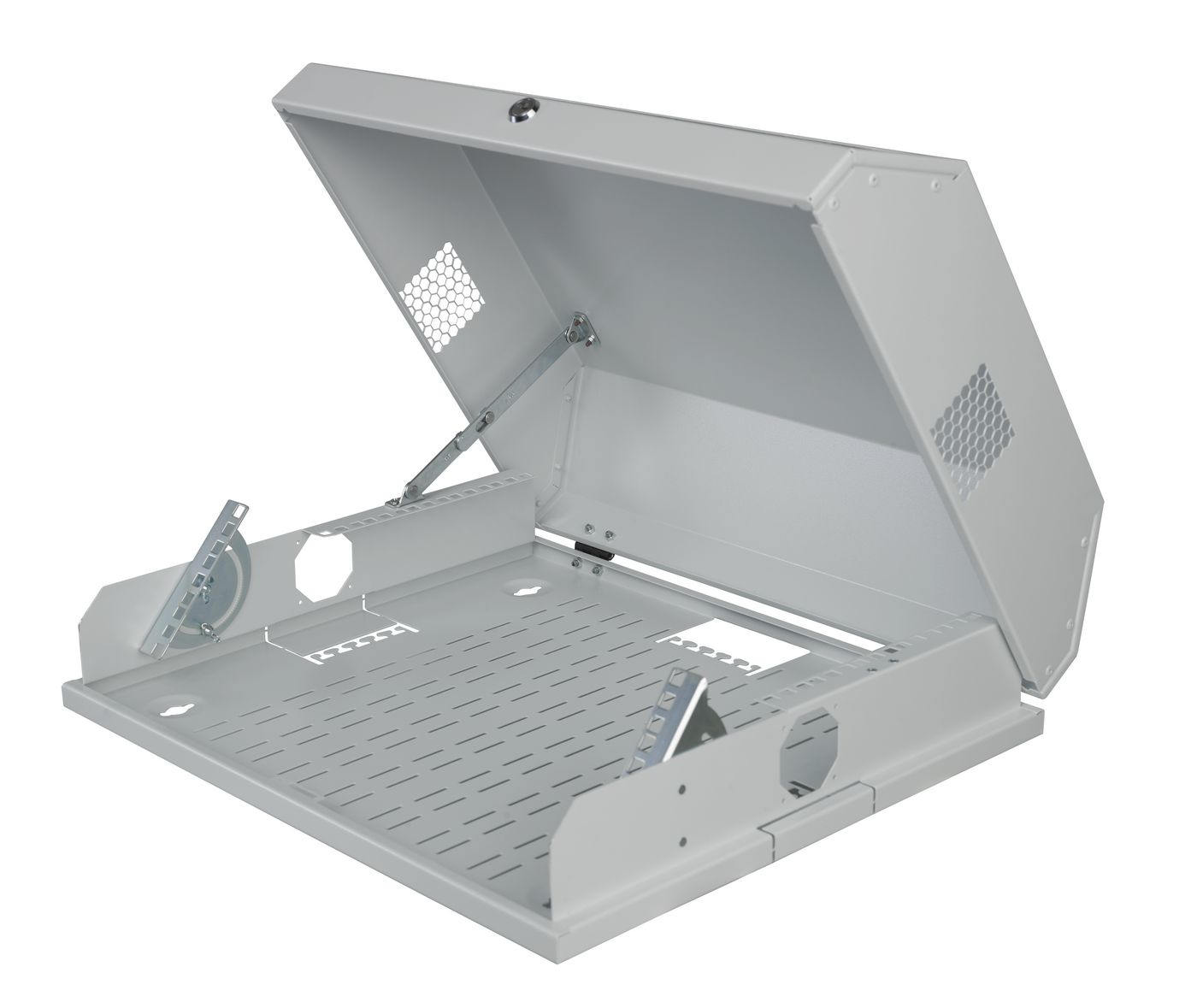 Lanview RWSLMWH - Wandmontiertes Regal - 8U - 8,34 kg - Weiß, Ansicht 3